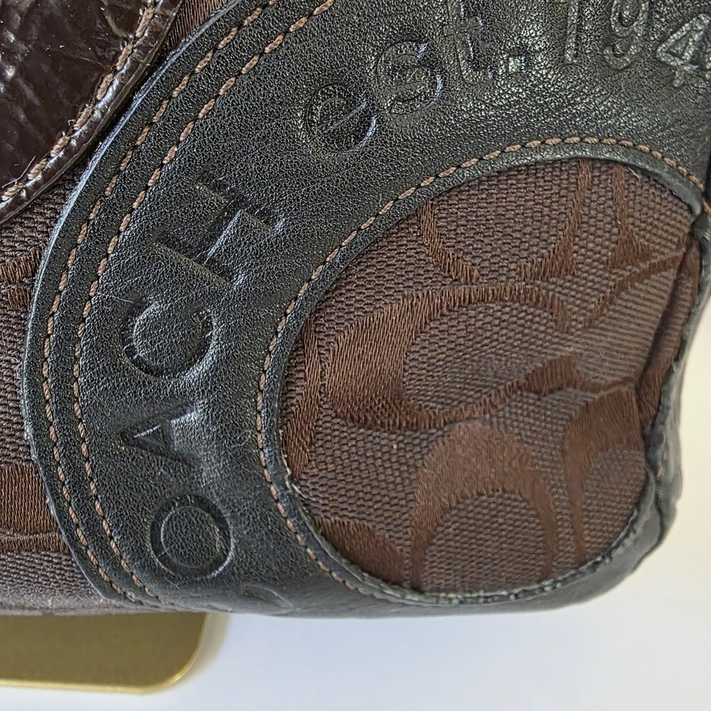 Coach Circle Patchwork Y2K East-West Tote Mixed Leathers - Picture 11 of 16